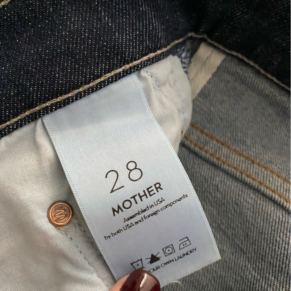 MOTHER High Rise Jeans with Red Stripe - Picture 7 of 9